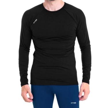 Imagem de Camiseta Térmica Segunda Pele Flanelada Preta - Snugg, G