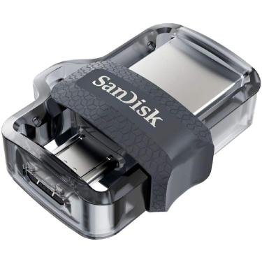 Imagem de Pen Drive SanDisk - Ultra 256 GB USB 3.0, unidade flash micro USB - cinza / transparente-SDDD3-256G-A46
