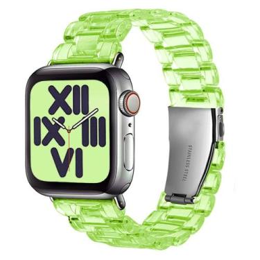 Imagem de Pulseira Resina Verde 38/40/41mm  Compativel Waatch e Smartwatch Seire
