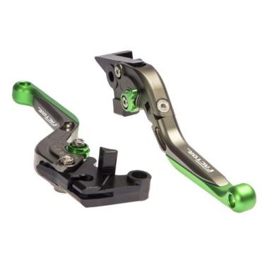 Imagem de Manete Extensível Titanium/Verde Factor 125 150 Disco - Especiais Part