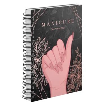 Imagem de Agenda Comercial 2026 Personalizada Capa Dura Manicure Stiletto Cores (Preto)