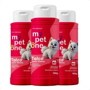 Imagem de Kit 3 Talco Higienico Perfumado 100G Para Cães Femea Mypetone