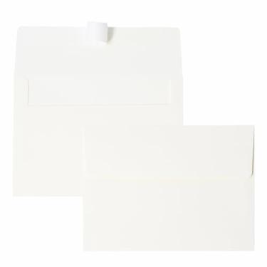 Imagem de Keketer Envelopes A4 branco creme, imprimíveis, 10 x 15 cm, pacote com 70 selos, para cartões de 10 x 15 cm, casamentos, convites, chá de bebê, 10 x 15 cm