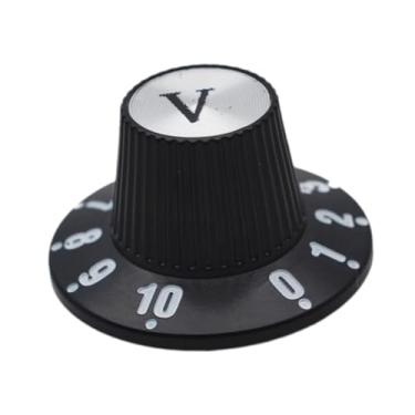 Imagem de Colaxi Botão de controle de guitarra elétrica, peça de instrumento musical, fácil instalação, acessórios profissionais para baixo, botão de chapéu alto de, V
