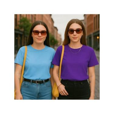 Imagem de KIT 2 T-Shirts com Azul Bebê e Varias Cores 100% Algodão Leve e Modern