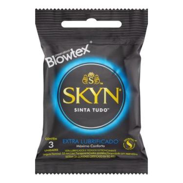 Imagem de Preservativo Extra Lubrificado Blowtex Skyn Pacote 3