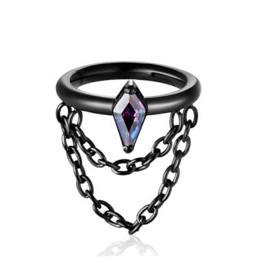 Imagem de ENONTY Brincos de cartilagem de titânio 16G Argola 7 mm 9 mm Helix Piercing Joia com correntes simples/duplas/triplas, clicker articulado hipoalergênico, 7mm and 9mm, Titânio, Sem Pedra Preciosa