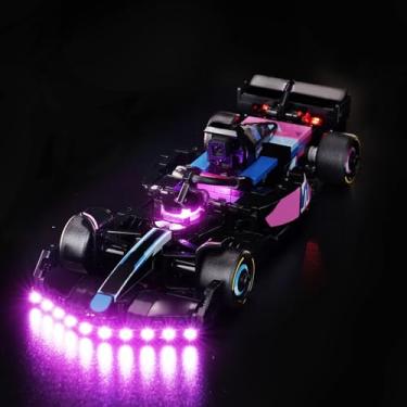 Imagem de LocoLee Kit de luz compatível com Lego 77248 BWT Alpine F1 Team A524 carro de corrida - sem apenas modelo de luz, acessórios de iluminação LED compatíveis com Lego BWT Alpine F1 Team A524 77248