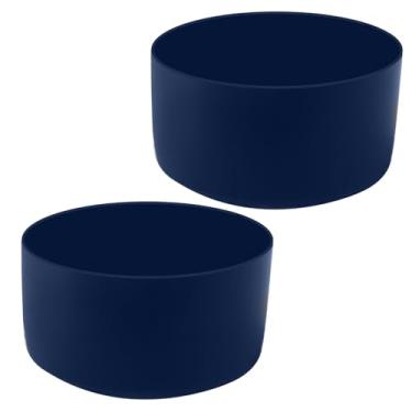 Imagem de Hordion Bota de silicone de 2 peças para Stanley Quencher Tumbler 40 850.5 g, garrafa de água IceFlow 30/567.0 g, capa protetora inferior do copo 7,5 cm de diâmetro, azul