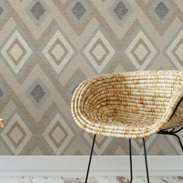 Imagem de Papel De Parede Adesivo Efeito Textura Linho Losango 2.5m - DELIQUADRO