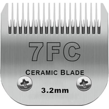 Imagem de Lâminas de tosquiadeira destacáveis para cães de estimação, compatíveis com o tamanho 7FC, comprimento de corte 1/8" (3,2 mm), a maioria dos cortadores Oster A5, série KM, feito de lâmina de aço