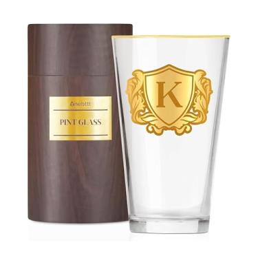Imagem de Onebttl Copo de cerveja personalizado para homens, presentes de álcool personalizados para amantes de cerveja, aniversário exclusivo, presentes de Natal para ele, pai, marido, namorado, K