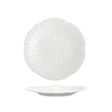 Imagem de Prato de flores em relevo criativo de cerâmica simples e requintada para uso doméstico nórdico vento doméstico - prato raso de 25.4 cm