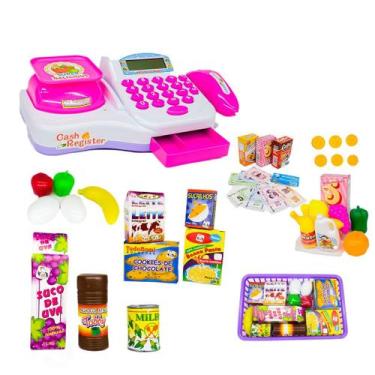 Imagem de Mercado Caixa Registradora Menina Criança Infantil Didatico - UNTOY