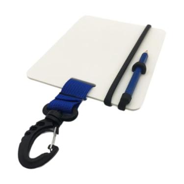 Imagem de KiBcsLic Mergulho autônomo escreva mergulhadores com clipe giratório e lápis, quadro de escrita para mergulho, Azul