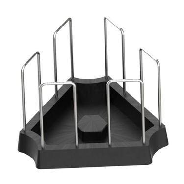 Imagem de Ioensy Comedouro para tartaruga, tigela de comida para tartaruga, tigela para terrário, base pesada, prato de água, bandeja para beber para camaleão, Preto