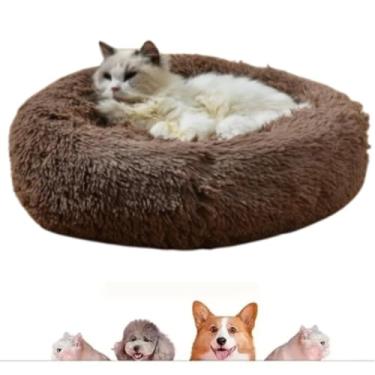 Imagem de Caminha Nuvem Cama Pet Redonda Pelucia Para Cães Gatos DONUT CASINHA TODA ACOLCHOADA FUNDO ANTIDERRAPANTE DONUT CAMINHA CASA CASINHA NINHO QUALIDADE PREMIUM Tam M (CHOCOLATE)
