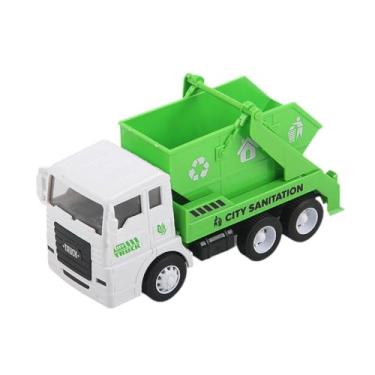 Imagem de YIJU Caminhão de brinquedo para crianças, caminhão movido a fricção, brinquedo de inércia, veículo para aniversário, festa interna e externa, dia dos, Transporte de Lixo