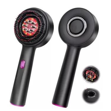 Imagem de Massageador Capilar Elétrico com Luz Vermelha, Escova para Couro Cabeludo, Estimulador de Crescimento