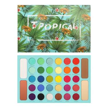Imagem de Paleta de sombras Docolor Tropical 34 cores à prova d'água