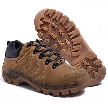 Imagem de Tênis Masculino Trilha Hunter Couro Legítimo Cano Curto (Amarelo, BR, Adulto, Numérico, 40)