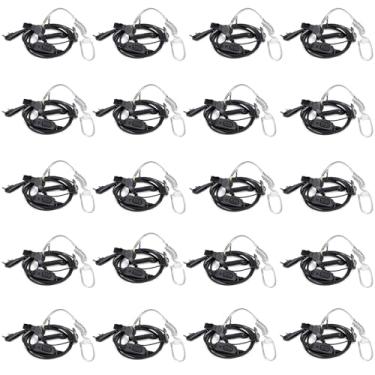 Imagem de Retevis Fone de ouvido Walkie Talkie com microfone, cabo enrolado, para RT22 RT68 RT21 H-777 H-777H RT27 RT86, compatível com rádios bidirecionais Baofeng BF-888S Pxton Kenwood, fone de ouvido de