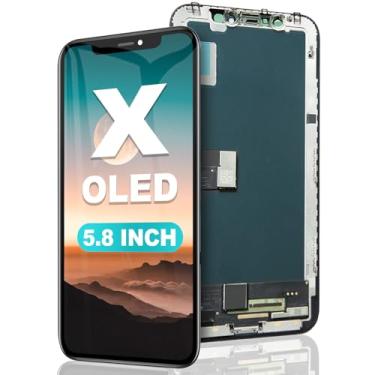 Imagem de EFAITHFIX Tela de substituição para iPhone X OLED [NÃO LCD] Tela de 5,8 polegadas Full HD digitalizador 3D Touch Screen Frame Assembly compatível com o modelo A1865, A1901, A1902 com adesivo à prova