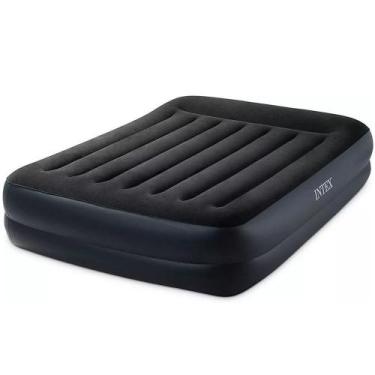 Imagem de Colchão Inflável Casal Dura Beam Raised Preto Com Bomba Elétrica 220v 
