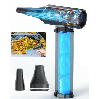 Imagem de Espanador de ar comprimido, soprador de ar elétrico 130.000rpm, mini soprador a jato seco, recarregável, motor sem escova, limpador de 4 marchas, portátil, sem fio, soprador de ar para computador