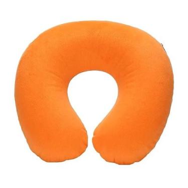 Imagem de Travesseiro De Viagem Inflável Portátil Em Forma De U, Curto, De Pelúc