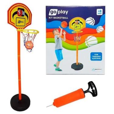 Imagem de Kit Basketball com Pedestal Ajustável Bola e Bomba Go Play - Multikids