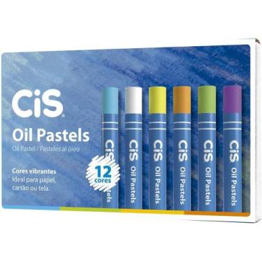 Imagem de Giz Pastel Oleoso 12 Cores - Estojo - Sertic