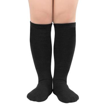 Imagem de Meias American Trends para meninas de 3 a 6 anos, de algodão até o joe