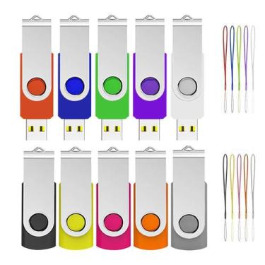 Imagem de Unidade flash USB ABLAZE, pacote de 16 GB x 10, USB 2.0 com cordões