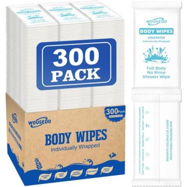 Imagem de Toalhetes corporais WOUSEDO Ultra Thick Soft Large, 300 unidades, emba