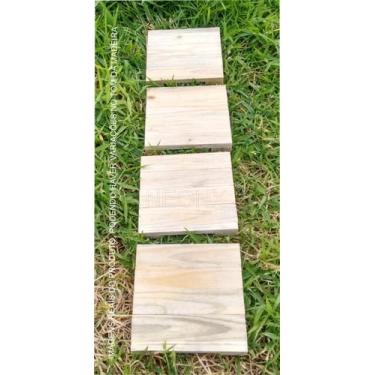 Imagem de Deck Madeira Modular 30x30 cm Natural Base de Madeira NeonX, Eucalipto