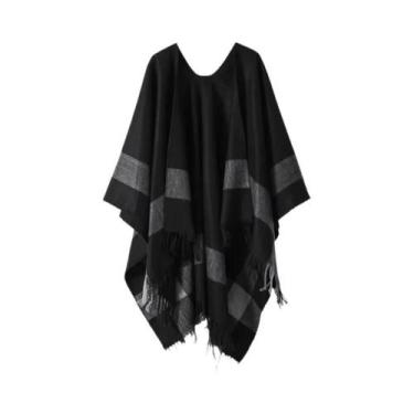 Imagem de Xale Feminino De Cashmere Artificial Dupla Face Quente Com Estampa Xad