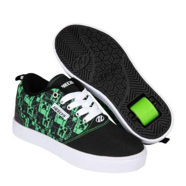 Imagem de HEELYS Sapato masculino de salto com rodas, Preto/verde neon, 44
