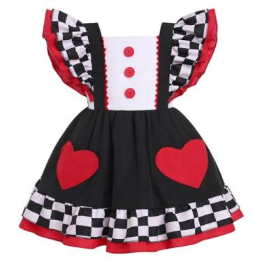 Imagem de IMEKIS Fantasias de princesa para meninas: vestido de rainha cosplay infantil fantasia de dia das bruxas roupa de aniversário infantil primavera coelho suprimentos chá festa bolo esmagamento vestidos