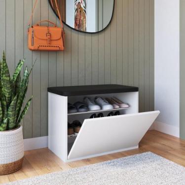 Imagem de Sapateira Puff Solteiro 9 Pares com Estofado Quarto - Plasmóbile