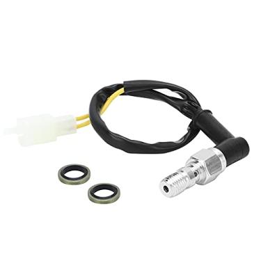 Imagem de HilBeliFU M10 x 1,25 linha de interruptor de freio hidráulico para motocicleta, linha universal de interruptor de luz de freio com 2 peças de arruelas para bomba hidráulica de motocicleta, luz de