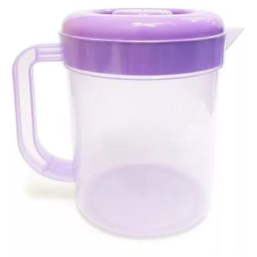 Imagem de Jarra De Suco Com Tampa 2 Litros Plástico Incolor BPA Cozinh - Nitron