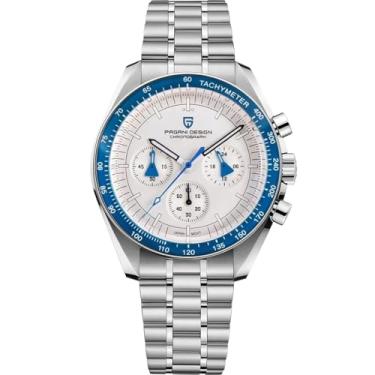 Imagem de Relógios masculinos de quartzo LACZ DENTON Pagani Design PD1701V3, cronógrafo, aço inoxidável, esportivo, à prova d'água, movimento japonês, VK63