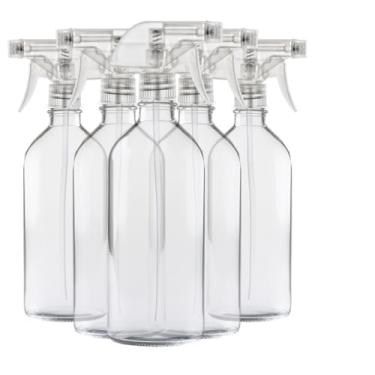 Imagem de 5 Borrifadores 500 Ml Com Gatilho Borrifador Pulverizador Para Limpeza, Jardim, Casa E Uso Geral(Spray Transparente + Frasco)
