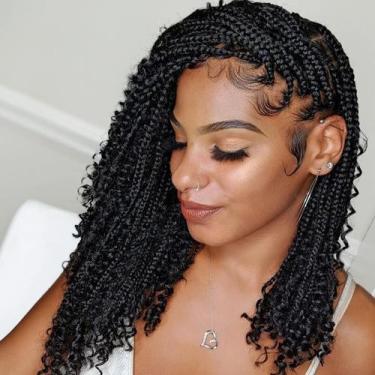 Imagem de Pacotes de 8 pacotes Unionbeauty Boho Box Braids Crochet Hair 14 poleg