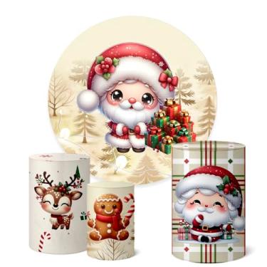 Imagem de Trio Capas Cilindro + Painel Sublimado Festa 1,50m Natal (K1NAT096)