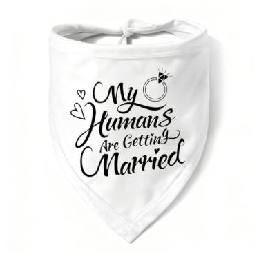 Imagem de Bestac Bandana de celebração de casamento para animais de estimação - Acessório universal fofo para cães e gatos, adequado para cerimônias de casamento e sessões de fotos, serve para animais de