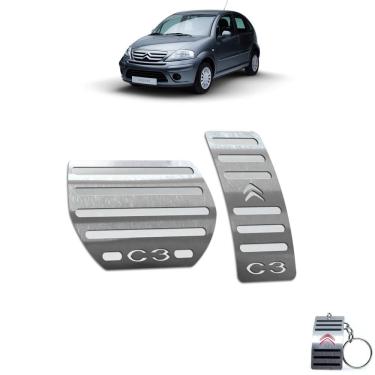 Imagem de Pedaleira Automático Citroen C3 2003 Até 2012 Aço Inox
