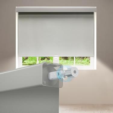 Imagem de Colourtree Persianas blackout para janelas persiana de rolo cinza sem fio proteção UV persianas para escurecimento de ambiente para casa e escritório (81 cm L x 182 cm A)