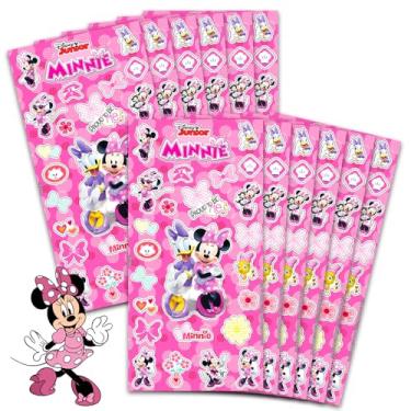 Imagem de Disney Pacote De Lembrancinhas Da Minnie Mouse Para Meninos E Meninas ~ Com 12 Folhas Adesivos, Sacolas Aniversário Crianças, Suprimentos